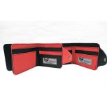 Klasszikus bőr pénztárca /fekete-piros/