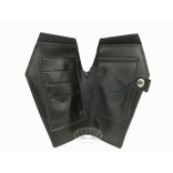 Koporsó alakú bőr pénztárca domborított gótikus kereszttel