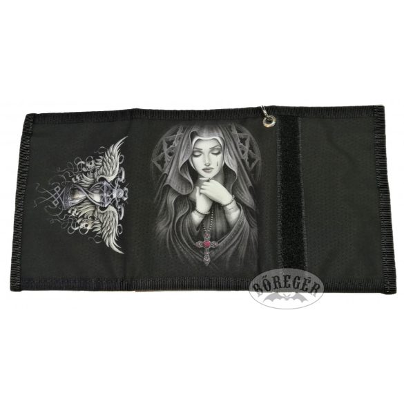 Mintás szövet pénztárca lánccal