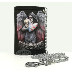 Mintás szövet pénztárca /Szárnyas cukorkoponyás/