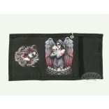 Mintás szövet pénztárca /Szárnyas cukorkoponyás/