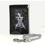 Mintás szövet pénztárca /Cukorkoponyás/