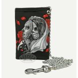 Mintás szövet pénztárca / Maszkos koponyás/