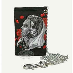 Mintás szövet pénztárca / Maszkos koponyás/