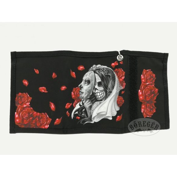 Mintás szövet pénztárca / Maszkos koponyás/