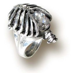 Drágakő ketrec gyűrű