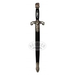 Dísztőr lovag sisakkala a markolatán