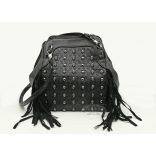 Koponyás rojtos  női táska