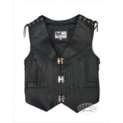 Women leather vest
