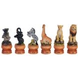 Állatos sakkfigura készlet